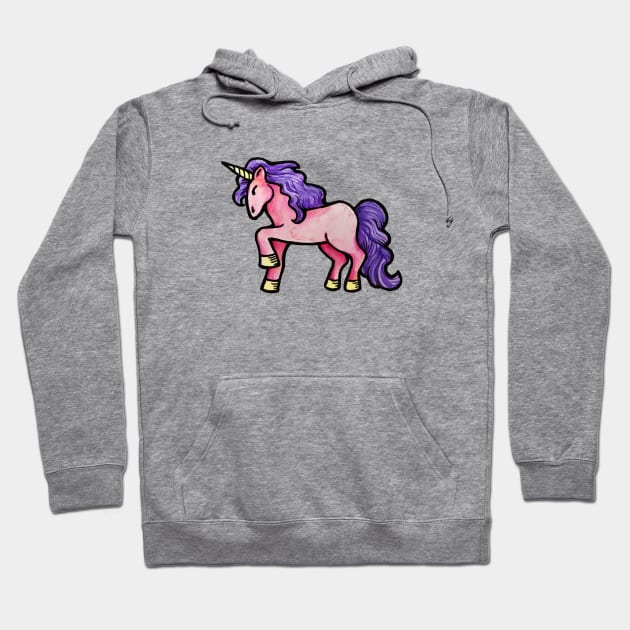 Purple Unicorn Hoodie by bubbsnugg